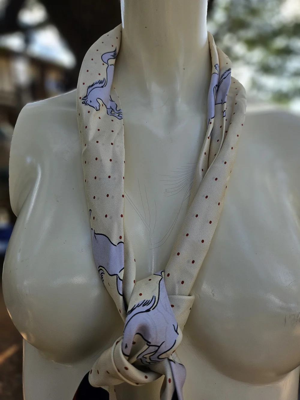 VINTAGE Cabi 100% Silk Horse Print Scarf Square 33